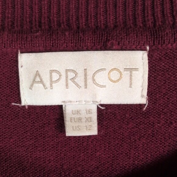 APRICOT Burgundy Knit Top - Picture 2 of 6